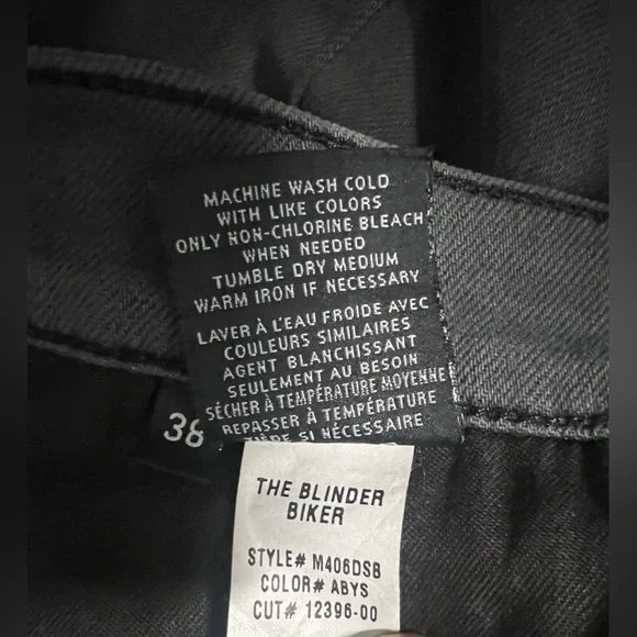 Hudson gray “The Blinder Biker” jeans size 38